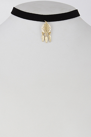 Day To Day Plain Choker With Dream Catcher 6DCB2